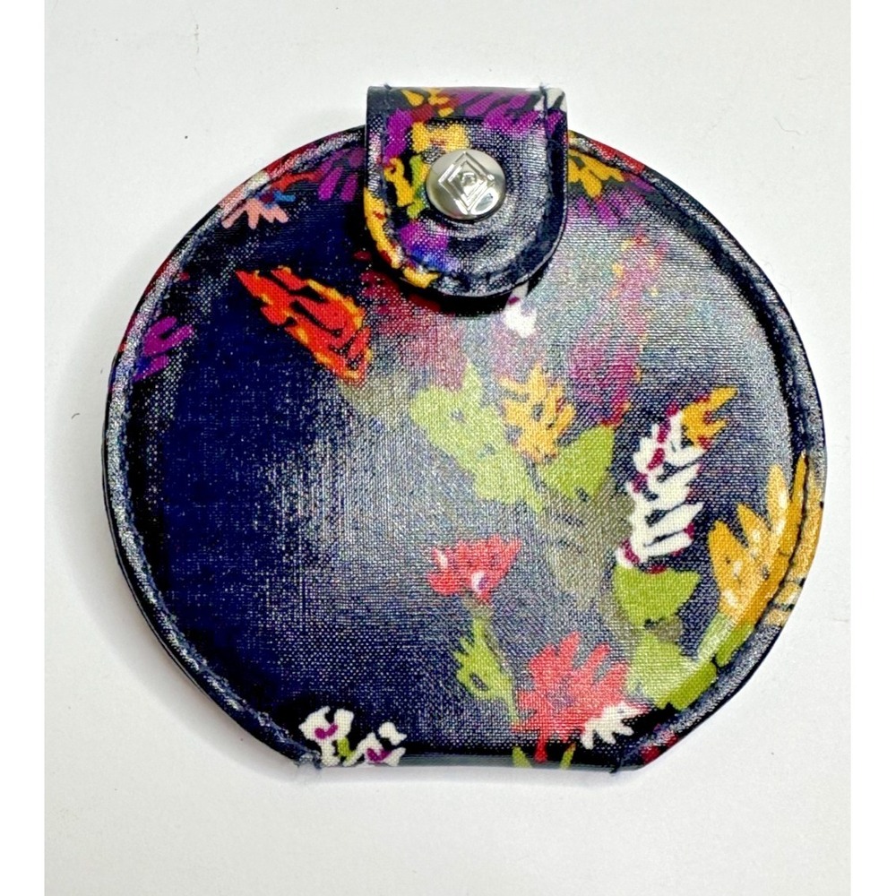 Vera Bradley Mirror for Purse Compact Travel Midnight Wildflowers